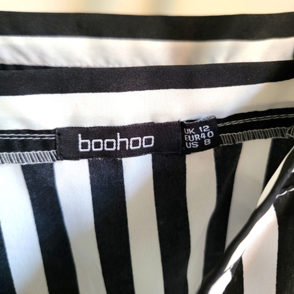 Boohoo Striped Black and White Summer Dress - Picture 3 of 3